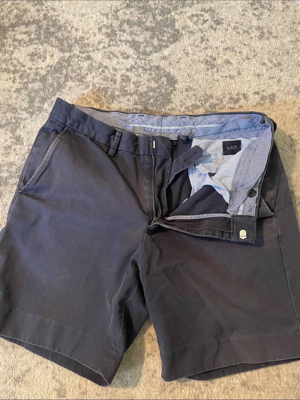 J. Crew Men’s Navy Flat-Front Chino Shorts